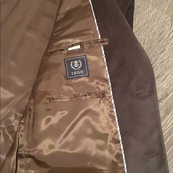 NWOT Izod Single Breasted brown winter Sport Coat - Picture 5 of 8